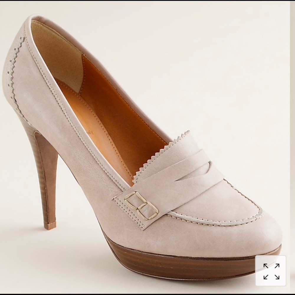 NIB JCrew Biella high-heel loafers
